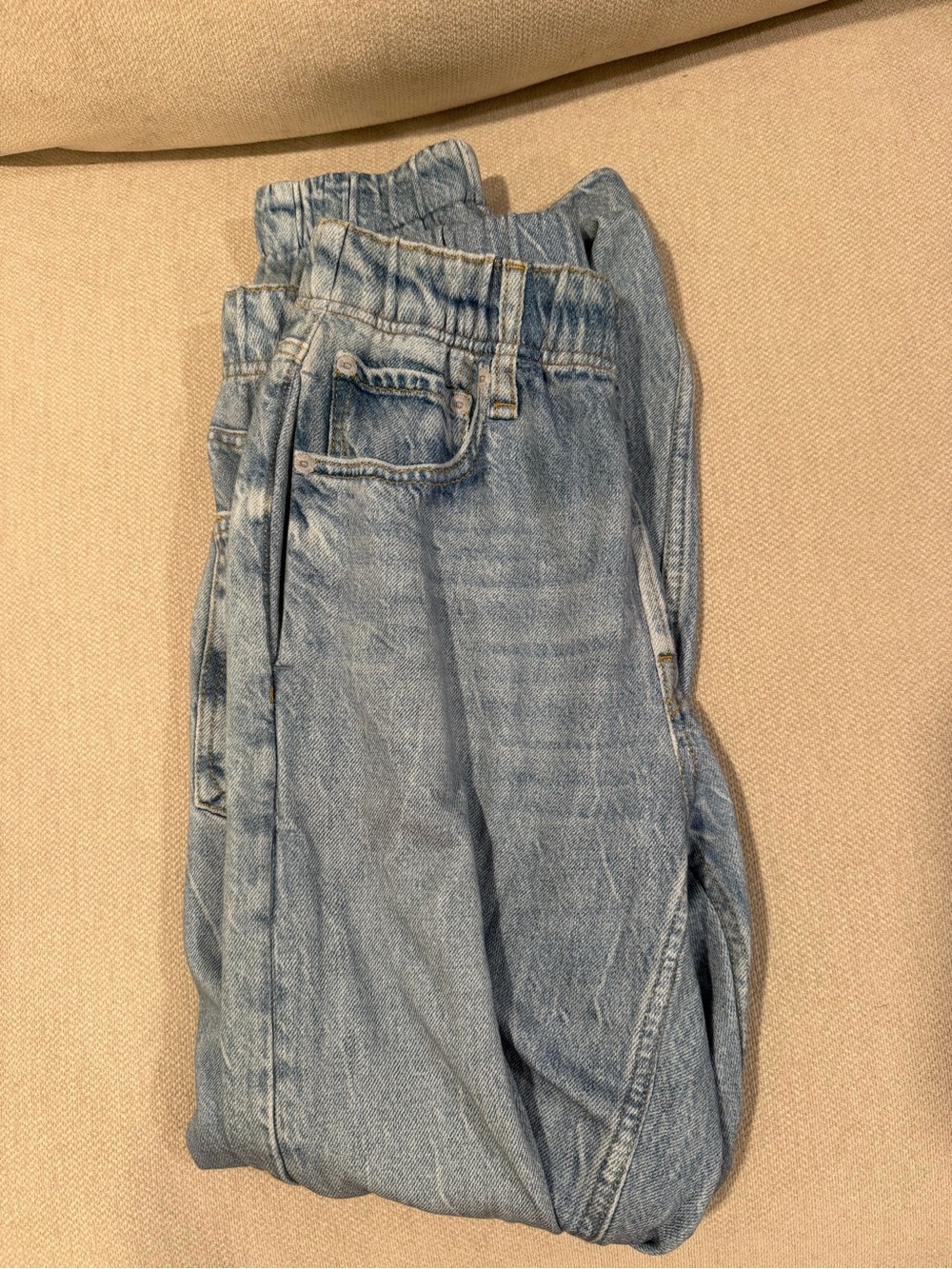 rag & bone Light Wash Denim Jogger Pants